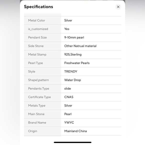 Silver and White Pearl Musical Note Necklace - Picture 8 of 9